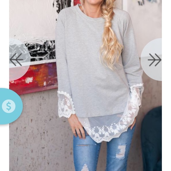 Military Hippie Tops - Military Hippie long sleeve with lace